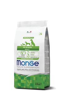 Monge Adult Tek Proteinli Tavşan Etli Yetişkin Köpek Maması 2,5 Kg Monge Adult Tek Proteinli Tavşan Etli Yetişkin Köpek Maması 2,5 Kg