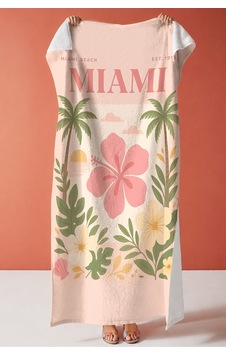 Tropikal Çiçekli Miami Palmiye Plaj Havlusu - Bohem Pembe Yaz Temalı Havuz Deniz Banyo Sahil Örtüsü Dalgın Çiçeği Tropikal Çiçekli Miami Palmiye Plaj Havlusu - Bohem Pembe Yaz Temalı Havuz Deniz Banyo Sahil Örtüsü Dalgın Çiçeği