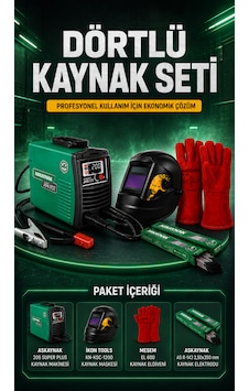 Askaynak 205 Super Plus Inverter Kaynak Makinesi + İkon Tools Kaynak Maskesi + Eldiven + As R-143 Elektrod Dörtlü Kaynak Seti Askaynak 205 Super Plus Inverter Kaynak Makinesi + İkon Tools Kaynak Maskesi + Eldiven + As R-143 Elektrod Dörtlü Kaynak Seti