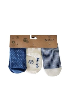 Bistyle Bibaby Organik Çorap Soket 3lü Kaymaz Puanlı İndigo Açık Lacivert Bistyle Bibaby Organik Çorap Soket 3lü Kaymaz Puanlı İndigo Açık Lacivert