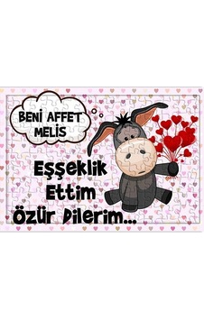 Özür Dileme Hediyesi Eşşeklik Ettim Isim Baskılı Puzzle - Yapboz Özür Dileme Hediyesi Eşşeklik Ettim Isim Baskılı Puzzle - Yapboz