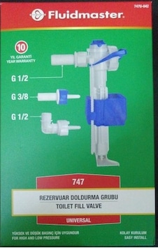 Fluidmaster Gömme Rezervuar Doldurma Grubu. Şamandıra Beyaz