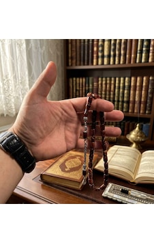 Tesbih Sıkma Ateş Kehribar Kahverengi - Krem Tesbih Sıkma Ateş Kehribar Kahverengi - Krem