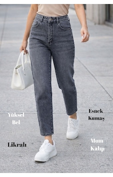 Cedy Denim Kadın Yüksek Bel Soho Boyfriend Jean C599 Gri Cedy Denim Kadın Yüksek Bel Soho Boyfriend Jean C599 Gri