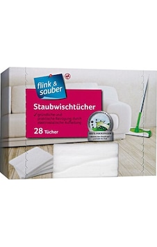 Flink & Sauber Toz Alma Bezi 28 Adet Beyaz 22 x 30 CM Flink & Sauber Toz Alma Bezi 28 Adet Beyaz 22 x 30 CM