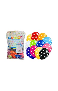 Erbay Gs90 Puantiyeli Balon 100lü 26cm 947533 Çok Renkli Erbay Gs90 Puantiyeli Balon 100lü 26cm 947533 Çok Renkli