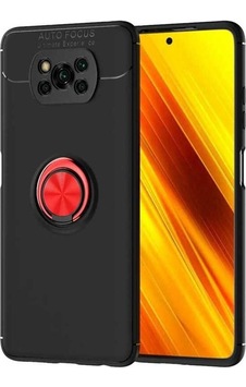 Xiaomi Poco X3 Kılıf Zore Ravel Silikon Kapak Siyah-Kırmızı Xiaomi Poco X3 Kılıf Zore Ravel Silikon Kapak Siyah-Kırmızı