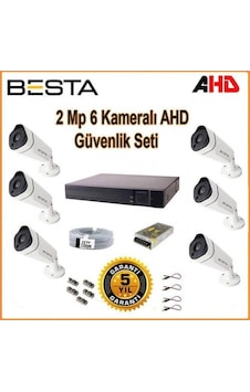 2mp Ahd 1080p Gece Görüşlü 6 Kameralı Güvenlik Sistemi 2mp Ahd 1080p Gece Görüşlü 6 Kameralı Güvenlik Sistemi
