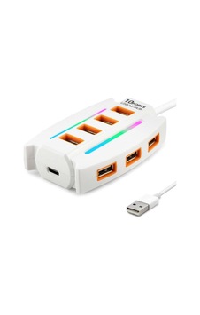 Usb Rgb Hub 10 Port 480 Mbps 1.2 M Beyaz Hdx7037 Evimdeyokyok