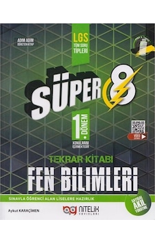 8. Sınıf Fen Bilimleri Süper 1. Dönem Tekrar Kitabı Soru Bankası - Aykut Karaçimen - Nitelik Yayınları 8. Sınıf Fen Bilimleri Süper 1. Dönem Tekrar Kitabı Soru Bankası - Aykut Karaçimen - Nitelik Yayınları