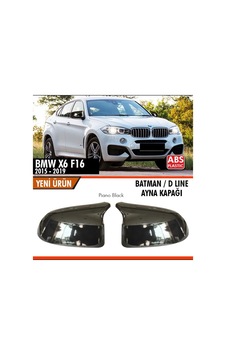 Bmw X6 Uyumlu F16 2015-2019 Batman Ayna Kapağı Parlak Siyah Parça