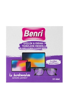 Benri Gözlük & Ekran Temizleme Mendili 52'li