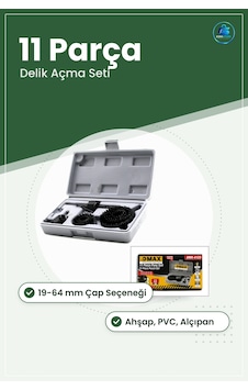 Buat Panç Seti 11 Parça İle 64 Mm Matkap Ucu Ahşap Pvc Alçıpan Sa Buat Panç Seti 11 Parça İle 64 Mm Matkap Ucu Ahşap Pvc Alçıpan Sa