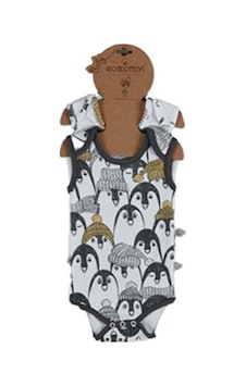 Veropukahome Ecocotton Pingu Zıbın Seti 2'Li Kolsuz Beyaz-Antrasit 3-6 Ay Beyaz Veropukahome Ecocotton Pingu Zıbın Seti 2'Li Kolsuz Beyaz-Antrasit 3-6 Ay Beyaz