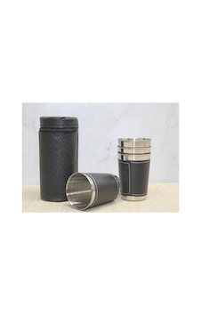5 Adet Derili Kılıflı Shot Bardak Likör Bardağı, Mini İçki Kadehi, Shot Glass 5 Adet Derili Kılıflı Shot Bardak Likör Bardağı, Mini İçki Kadehi, Shot Glass
