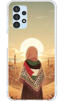 Samsung Galaxy A13 Uyumlu Filistine Özgürlük Kız Baskılı Silikon Kılıf Renkli Samsung Galaxy A13 Uyumlu Filistine Özgürlük Kız Baskılı Silikon Kılıf Renkli