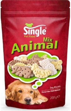 Single Animal Mix Hayvan Figürlü Köpek Ödül Bisküvisi 200 G