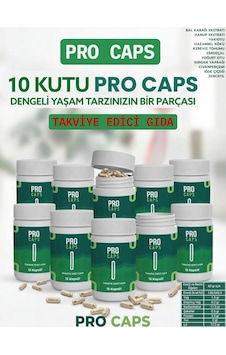 Procaps 10 Kutu X 15 Kapsül Takviye Edici Gıda Pro Caps Detox Için Çay Hediyesiyle Procaps 10 Kutu X 15 Kapsül Takviye Edici Gıda Pro Caps Detox Için Çay Hediyesiyle