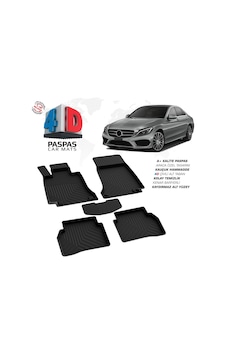 Mercedes C Serisi W205 4d Araca Özel Havuzlu Kauçuk Paspas 2015 Ve Üzeri