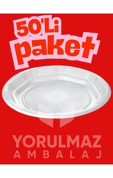 Q 19 Cm Beyaz Plastik Tabak 50 Li Paket Tek Kullanımlık Hijyenik Ve Pratik Siyah Q 19 Cm Beyaz Plastik Tabak 50 Li Paket Tek Kullanımlık Hijyenik Ve Pratik Siyah