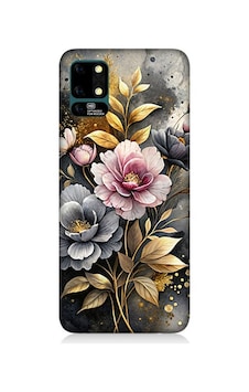 Reeder S19 Max Uyumlu Altın Çiçekler Desenli Silikon Kılıf Reeder S19 Max Uyumlu Altın Çiçekler Desenli Silikon Kılıf