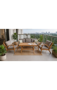 Orbis Bahçe Balkon Koltuk Masif Ahşap Kestane Ağacı 3+1+1 Koltuk Ve Masa Takımı Bej Orbis Bahçe Balkon Koltuk Masif Ahşap Kestane Ağacı 3+1+1 Koltuk Ve Masa Takımı Bej