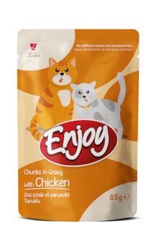 Enjoy Tavuk Etli Kedi Pouch Yaş Mama 85gr X 22 Adet Enjoy Tavuk Etli Kedi Pouch Yaş Mama 85gr X 22 Adet