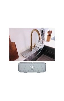 Lavabo İçin Silikon Esnek Mat Musluk Sapı Damlama Tutucu Raf Mutfak Tezgahı Sıçrama Koruma Bx40 Diğer