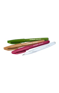 Pentel Brush Sign Pen Fırça Uçlu Kalem 4'lü Set - Nature Pentel Brush Sign Pen Fırça Uçlu Kalem 4'lü Set - Nature