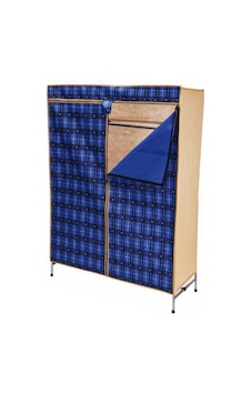 Portatif Gardrop Metal İskelet - Bez Örtü 42x105cm