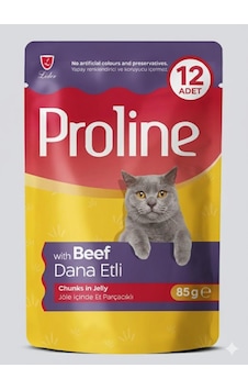 Proline Pouch Dana Etli Yaş Kedi Maması 12 X 85gr Proline Pouch Dana Etli Yaş Kedi Maması 12 X 85gr