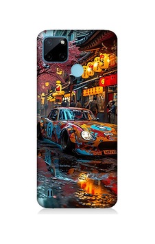 Realme C21y Uyumlu Renkli Araba Desenli Silikon Kılıf Realme C21y Uyumlu Renkli Araba Desenli Silikon Kılıf