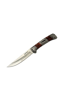 A 3159 A Kamp Çakı 24 Cm - İşlemeli Gül Ağacı Saplı, Kemerlikli A 3159 A Kamp Çakı 24 Cm - İşlemeli Gül Ağacı Saplı, Kemerlikli