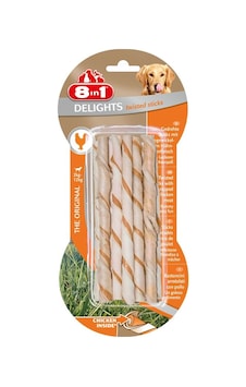 8in1 Delights Twisted Sticks Tavuklu Köpek Ağız Bakım Çubuğu 10'lu 55 G