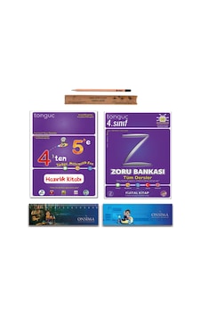 Tonguç Akademi 5. Sınıf 4 Ten 5 E Hazırlık Yaz Tatili Kitabı - 4. Sınıf Zoru Bankası Tekrar Seti 2 Kitap