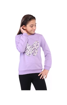 Toontoy Kız Çocuk Kelebek İşlemeli Sweatshirt Lila Toontoy Kız Çocuk Kelebek İşlemeli Sweatshirt Lila