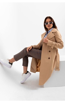 Pastelastore %100 Pamuk Gabardin Uzun 110cm Astarlı Kemerli Kadın Trençkot 1111 Açık Bej Pastelastore %100 Pamuk Gabardin Uzun 110cm Astarlı Kemerli Kadın Trençkot 1111 Açık Bej