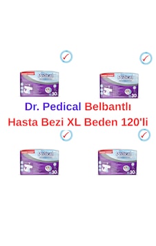 Dr. Pedical - Belbantlı Yaşlı Yetişkin Hasta Bezi Xlarge Beden 120'li XL Dr. Pedical - Belbantlı Yaşlı Yetişkin Hasta Bezi Xlarge Beden 120'li XL