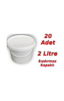 Decotone 2 L Plastik Kapaklı Kova Hobi Boya Gıda Yoğurt Kovası - 20 Adet Beyaz Decotone 2 L Plastik Kapaklı Kova Hobi Boya Gıda Yoğurt Kovası - 20 Adet Beyaz