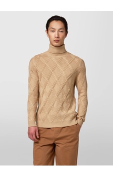 Alpha Studio Bej Erkek %100 Yün Slim Fit Kazak Au-7051g Turtle Neck Alpha Studio Bej Erkek %100 Yün Slim Fit Kazak Au-7051g Turtle Neck