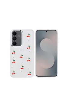 Zore Samsung Galaxy Uyumlu S25 Fe Kılıf Airbag Tasarımlı Simli Şeffaf Zore Kutup Kapak - Kiraz Zore Samsung Galaxy Uyumlu S25 Fe Kılıf Airbag Tasarımlı Simli Şeffaf Zore Kutup Kapak - Kiraz