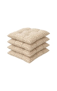 4'lü Sandalye Minderi Bağcıklı, Çökme Yapmaz Sünger Dolgulu, Yıkanabilir 40x40 Cm Bej Puantiyeli Çok Renkli 4'lü Sandalye Minderi Bağcıklı, Çökme Yapmaz Sünger Dolgulu, Yıkanabilir 40x40 Cm Bej Puantiyeli Çok Renkli