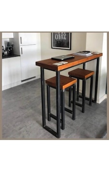 Umutpark Umutpark Metal Ahşap Mutfak Masası Ve Taburesi. Umutpark Umutpark Metal Ahşap Mutfak Masası Ve Taburesi.
