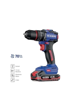 Exen EN 272 DS 21V 2AH 70 NM  Kömürsüz Darbeli Şarjlı Matkap