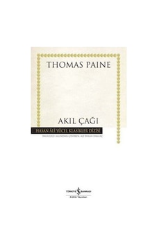 Akıl Çağı (Karton Kapak) / Thomas Paine 9786053605409 Akıl Çağı (Karton Kapak) / Thomas Paine 9786053605409