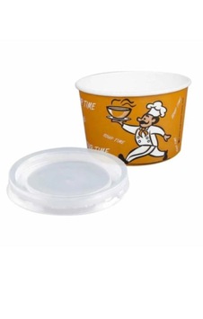 Kağıt Çorba Kasesi Kapaklı 16 Oz 500'lü Karton Çorba Kasesi