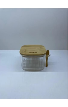 Cooker Cam Kaşıklı Kavanoz 6 Cm Şeffaf