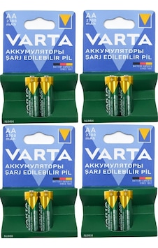Varta 2700 mAh AA Ni-MH Şarj Edilebilir Kalem Pil 2 x 4'lü Varta 2700 mAh AA Ni-MH Şarj Edilebilir Kalem Pil 2 x 4'lü
