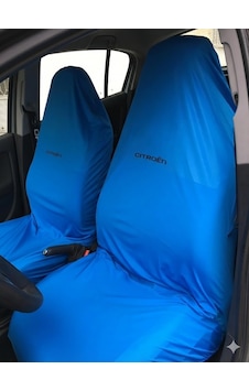Likralı Kumaş Servis Kılıfı Ön 2'li Citroen Yazılı Mavi Likralı Kumaş Servis Kılıfı Ön 2'li Citroen Yazılı Mavi
