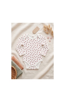 Deniva Kids %100 Pamuklu Kaşkorse Kalpli Uzun Kollu Bebek Çıtçıtlı Badi Zıbın Beyaz Deniva Kids %100 Pamuklu Kaşkorse Kalpli Uzun Kollu Bebek Çıtçıtlı Badi Zıbın Beyaz